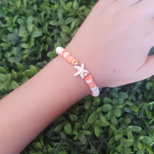 Orange starfish bracelet