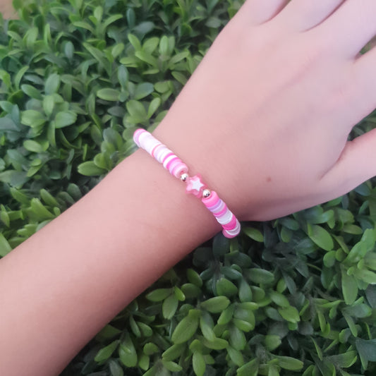 Pink star bracelet